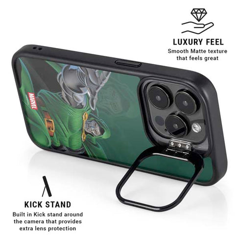 Marvel Dr. Doom Lord Doom iPhone 15 Pro Max Kickstand Case